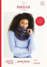 Sirdar Jewelspun Aran Knitting Pattern - 10348 Woman's Cable Snood
