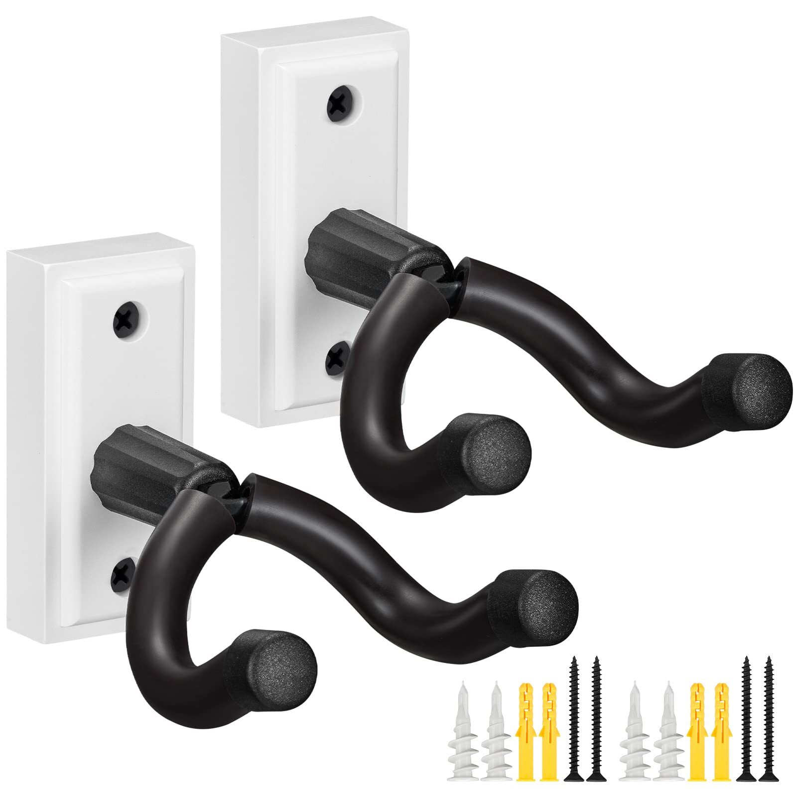 Guitar Wall Mount Hanger 2 Pack, Guitar Wall Hanger Holder Hook Bracket Stand...