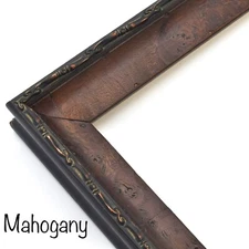 Scooped Burl Wood Picture Frame Traditional Rustic Decor Frames For Wall Art