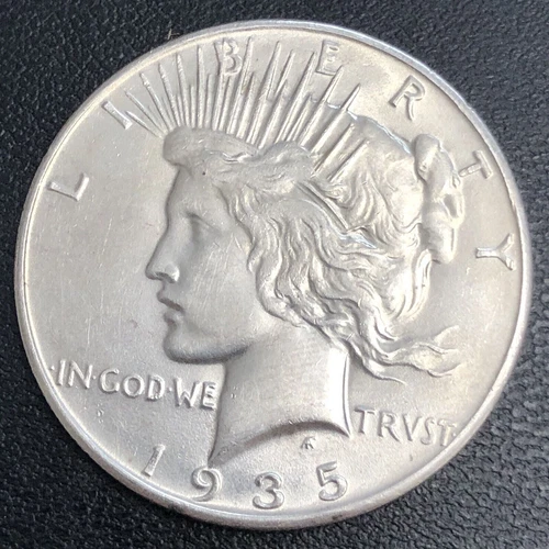 1935 Peace Dollar Silver $1 High Grade CHOICE BU UNC #33990