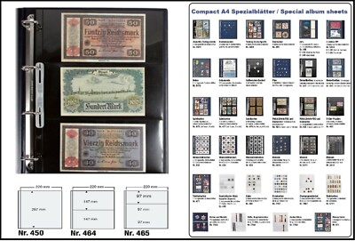 Pochettes De Billets SAFE 465 – A4, 3 Cases 220x97mm – Transparentes – Lot De 5 – Neuf