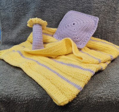 Babydecke Handarbeit gestrickt