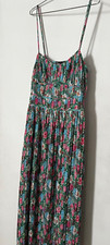 ZARA Green Floral Maxi dress, Spaghetti straps, size Medium (runs small)