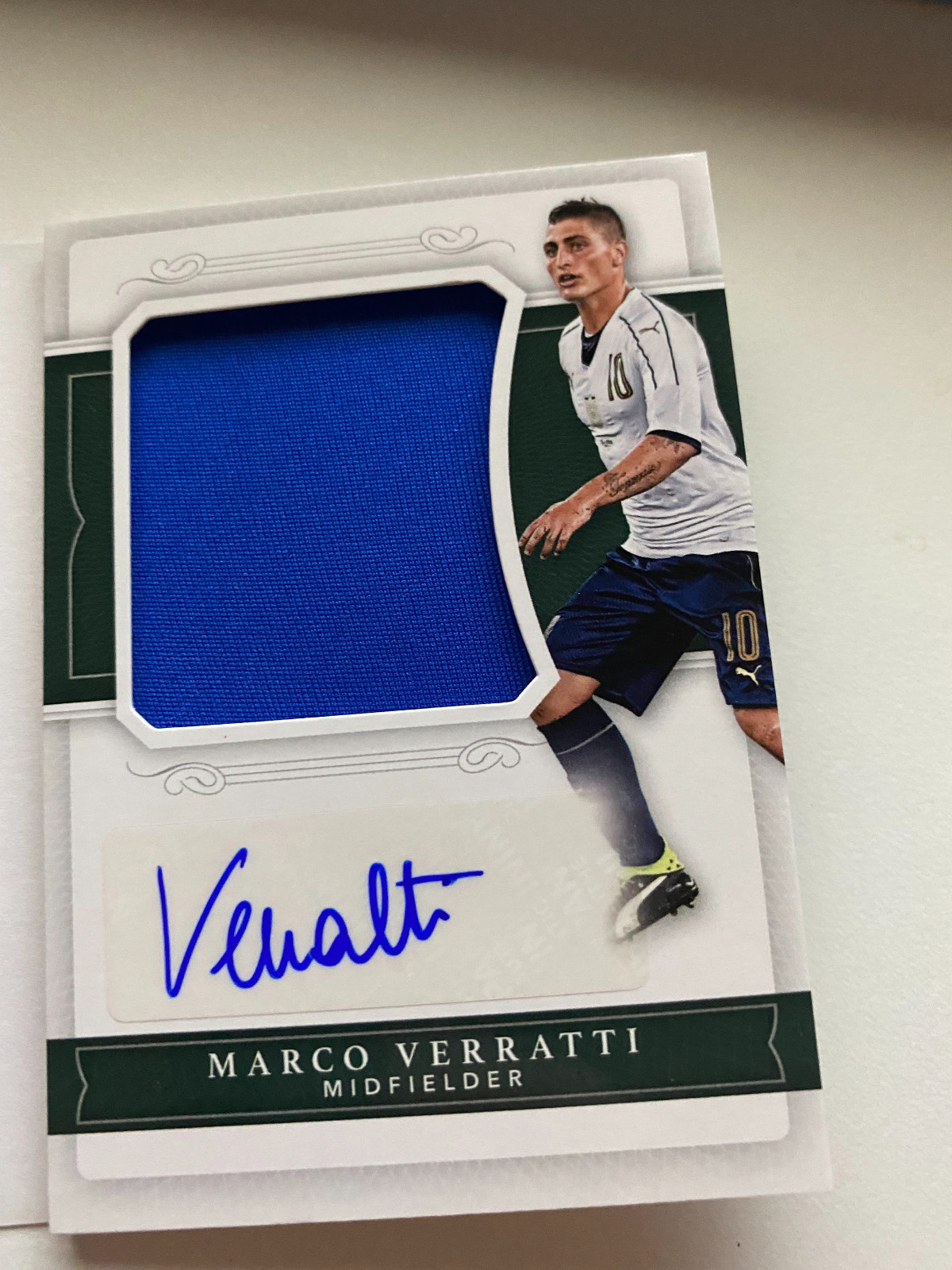 2018 Panini National Treasures Belotti /Verratti Booklet Jersey Auto /30 view 5