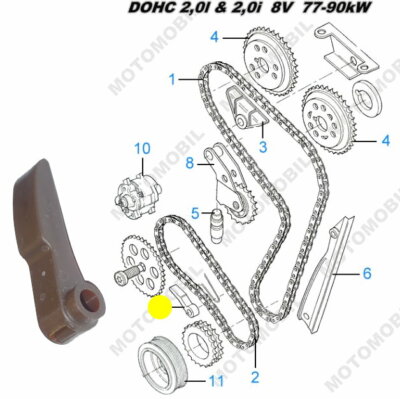 FORD Scorpio Steuerkette Ölpumpe Spannhebel DOHC 2,0l & 2,0i 77-92kW