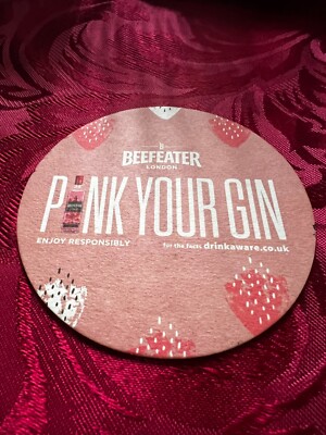 BREWERIANA - BEEFEATER - PLYMOUTH GIN - PINK YOUR GIN - BIERDECKEL - TABLETT 40