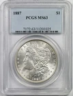 1887 $1 PCGS MS 63 Morgan Silver Dollar