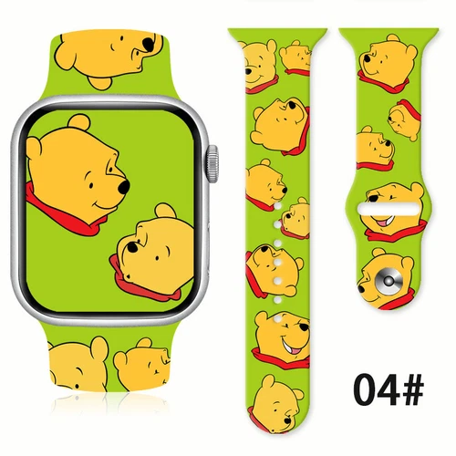 Winnie the Pooh Wristwatch Bands Cartoon Silicone Watch Band for Apple Watch - Picture 9 of 38