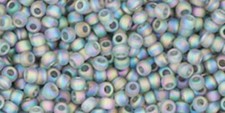 11/0, Toho Seeds, 176BF Transparent-Rainbow-FROSTED GRAY, 10g, TR-11-176BF