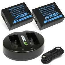Wasabi Power Battery 2-Pack and Dual Charger for Fujifilm NP-W126, NP-W126S
