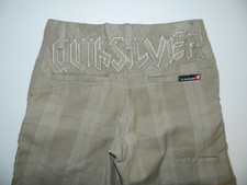 QUIKSILVER boys Khaki Plaid Board Skate SHORTS  24