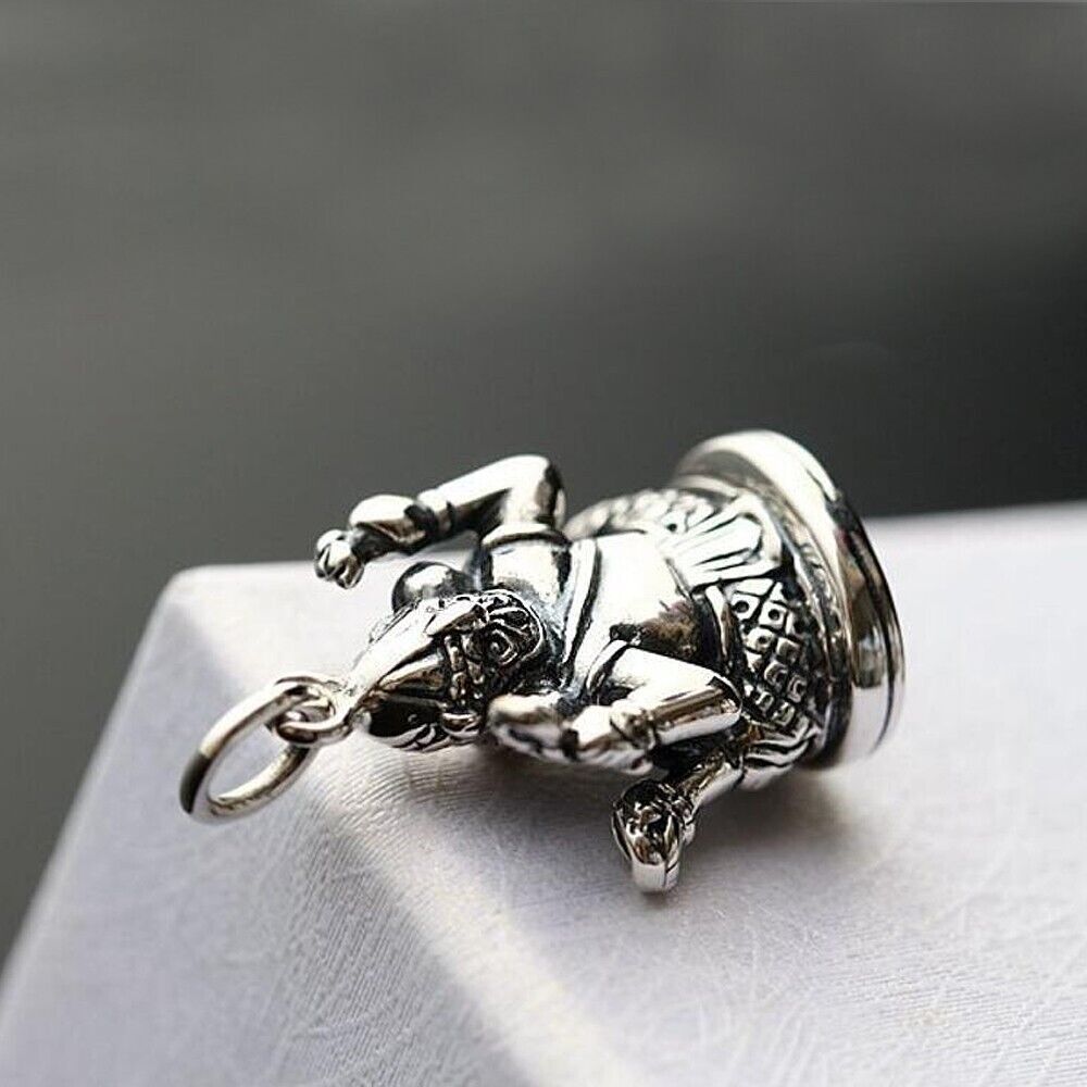 Oxidized Sterling Silver Lord Ganesha Elephant Pendant A2845 | eBay