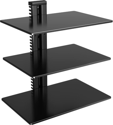 3 Floating Shelf TV Stand Wall Mount Console Entertainment Media DVD Streamer N