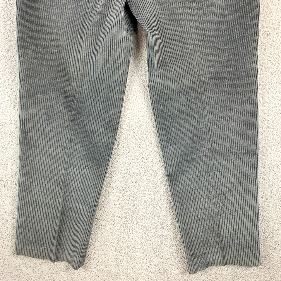 Vintage Lands End Corduroy Pants Mens 36x31.5 Gray USA Made Loose
