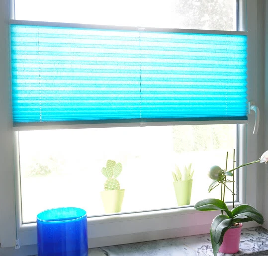 Plissee Klemmfix Plisseerollo Easyfix ohne Bohren Faltrollo blickdicht verspannt - Bild 4 von 4