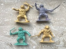 TMNT Turtles 4 Ninja Fighters mini figures bootlegs Globo