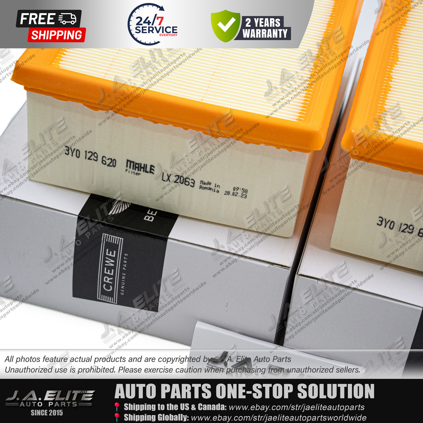 Genuine Bentley Air Filter Set fit Bentley Mulsanne OEM:3Y0129620