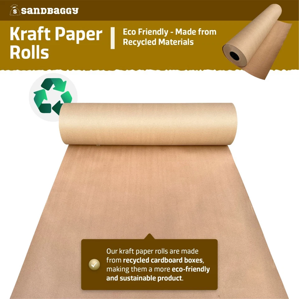 Sandbaggy Heavy Duty Kraft Paper Rolls - 75 lb. Recycled Construction Paper - Image 4 of 4