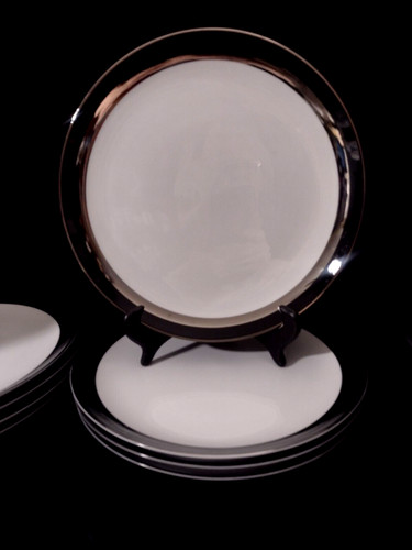 SCARCE (4) pcs GEMINI (4) 10" Dinner Plates 3515 Japan Vintage GORGEOUS!