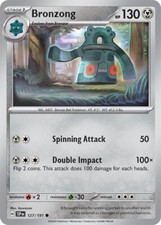 x4 Bronzong - 127/191 - Common - Reverse Holo Pokemon SV08 Surging Sparks M/NM
