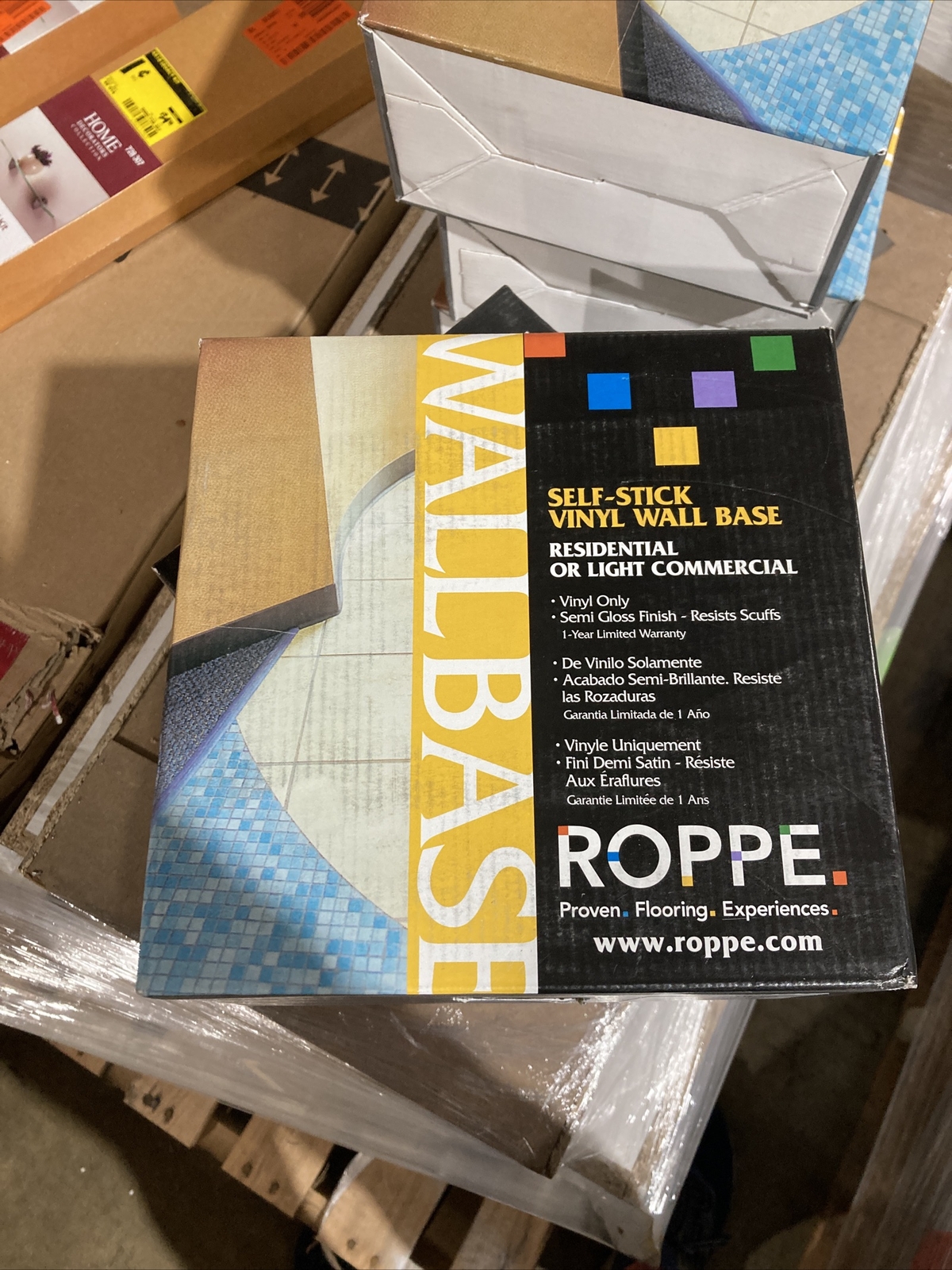 Roppe 4 In. x 20 Ft. Roll Snow White Vinyl SelfStick Wall Cove Base