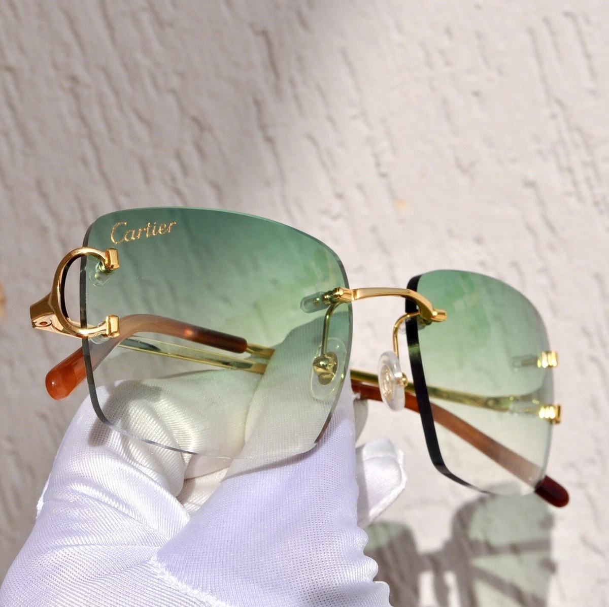 Rimless big c cartier glasses sale