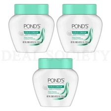 Pond's Cold Cream Cleanser & Make-Up Remover 9.5 oz Lot of 3