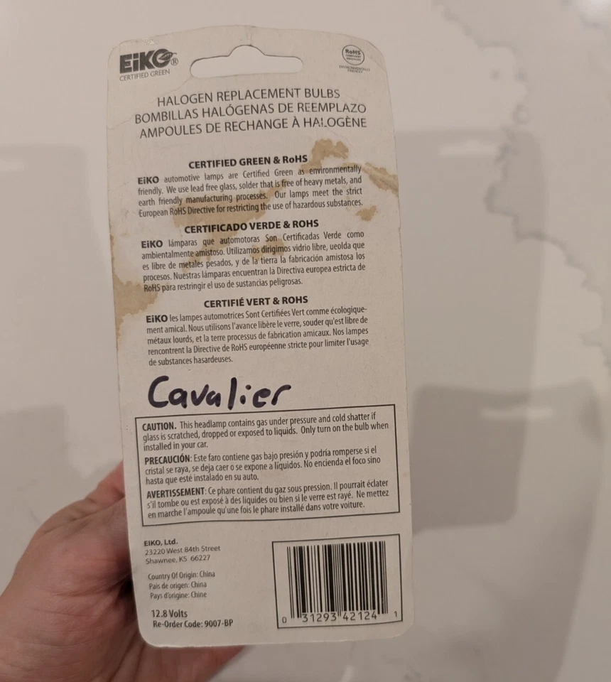 Лампы головного света Eiko — 9007-HB5 65/55 Вт — новые из старых запасов — 12,8 В - Изображение 2 из 2