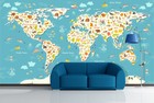 3D Animal Map K11989 Wallpaper Mural Self-adhesive Removable Sticker Panda