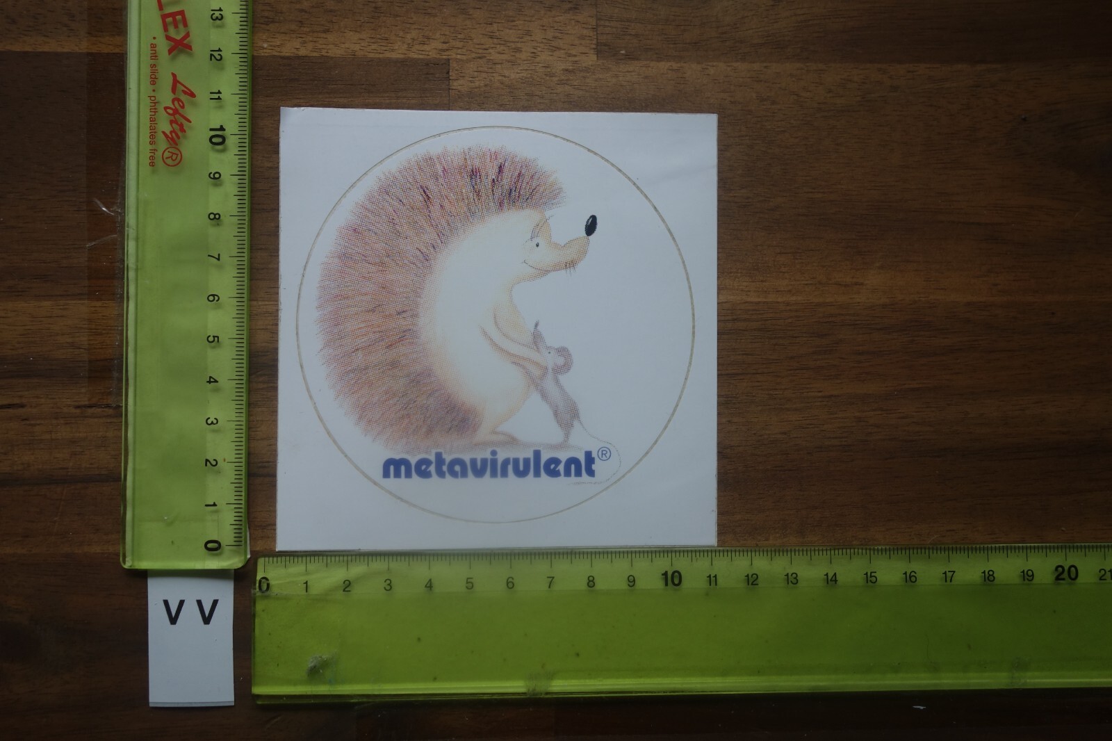 Alter Aufkleber Medizin Apotheke Arznei Arzt Husten Schnupfen METAVIRULENT (VVA)