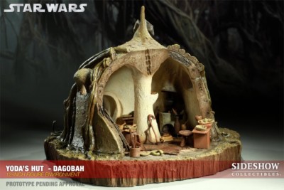 Ultra Rare Sideshow YODA and HUT DAGOBAH ENVIRONMENT 1/6 Star Wars NEU #100026