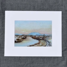 Ltd Print of House Mountain from East Lexington Chessie Trail 5x7" VA VMI W&L