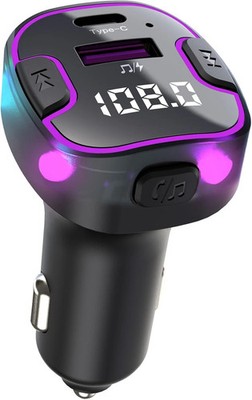Bluetooth 5.3 Car Adapter, PD &QC3.0 Fast Charging FM Radio Transmitter for Car,