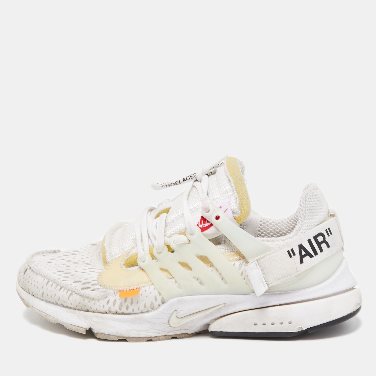 OFF WHITE X NIKE Sneakers basse Nike x Off bianche tessuto bianco Air Presto taglia 42 5