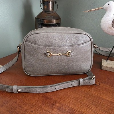 Sam Edelman Loraine Small Camera Bag Taupe Tan Leather Crossbody Purse