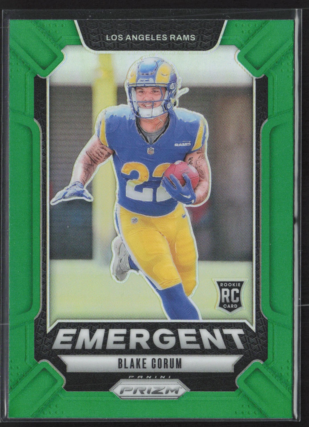 2024 Panini Prizm #10 BLAKE CORUM Emergent GREEN PRIZM