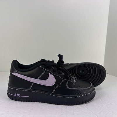 Nike Air Force 1 Lv8 Black Purple  HJ4563-001 Sneaker Shoe Trainer Big Kid's