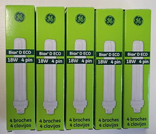 GE 97600 F18DBX/835/ECO4P G24q-2 18W 4 Pin CFL LOT OF 5 NEW IN BOX BIAX D ECO