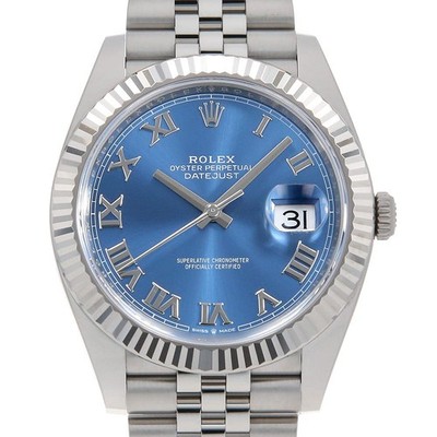 ROLEX Datejust 41 126334 blue Roman 5 row jubilee bracelet Random Number sec...