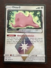 Ditto Prism Star Holo Card 154/214 Sm-Lost Thunder MP Condition Pokemon TCG Card