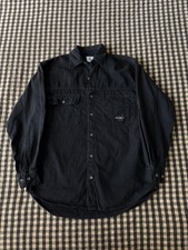 Calvin Klein Jeans Vintage Washed Black Denim Shirt Size S - Made in Hong Kong