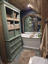 Custom Built Bathroom Cabinet Storage