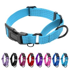 Martingale Dog Collar, Reflective No Pull with Buckle, Sky Blue, L