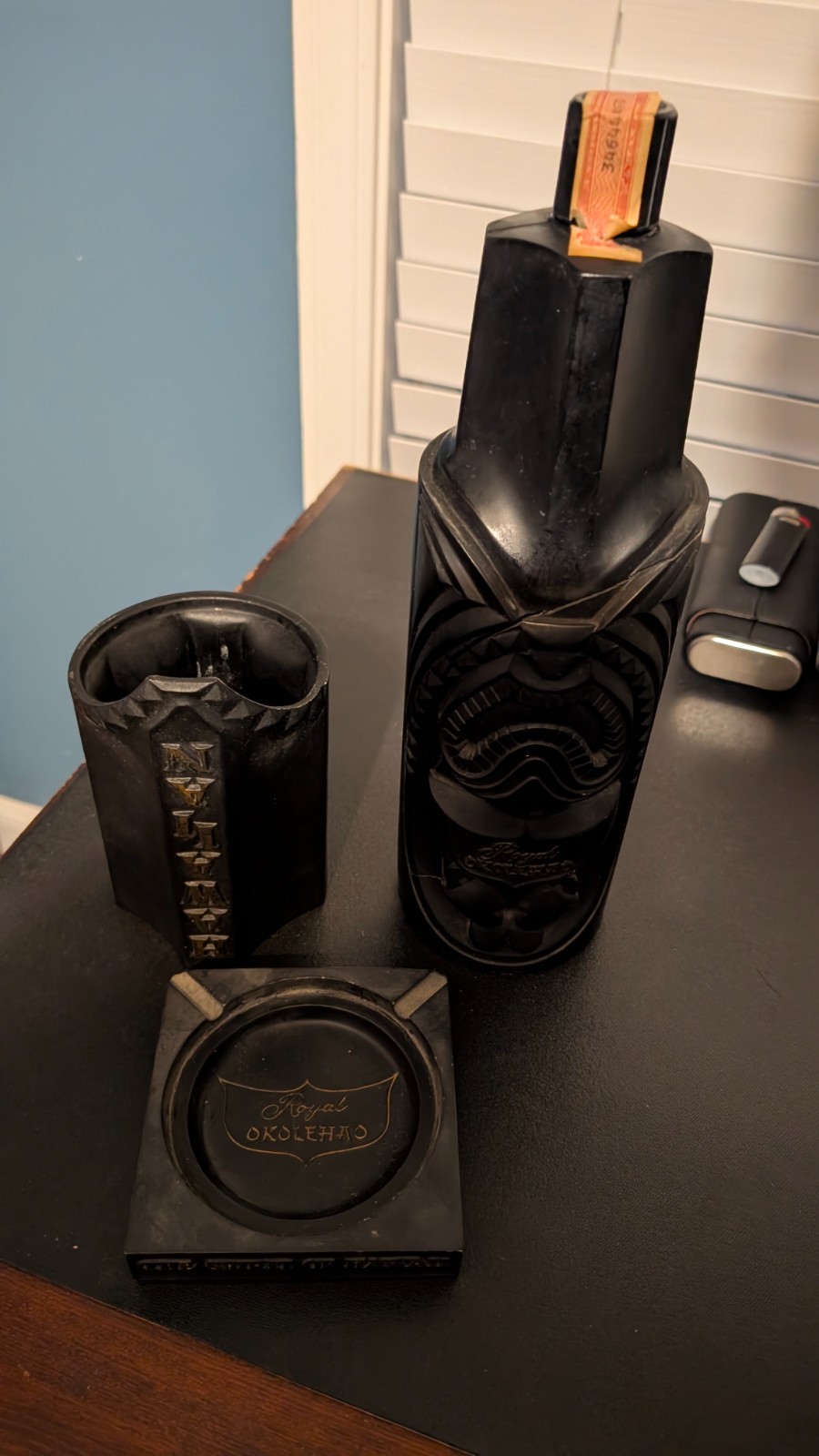 Hawaiian Royal Liquor Bottle 1970's Vintage rare Rums of Hawaii bottle decanter