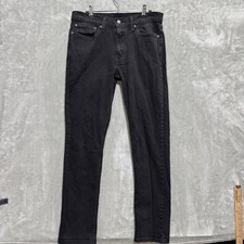 Levi  s 511 Slim Fit Jeans Mens 34x32 Black Denim Dark Wash Mid Rise Straight Leg