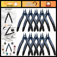 10 Pack Small Micro Wire Cutters Flush Cutters Pliers 5-Inch Precision Tools