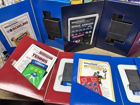 MATTEL INTELLIVISION CONSOLE VINTAGE VIDEO GAME SYSTEM COMPLETE IN BOX W/6 GAMES