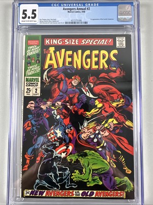 AVENGERS ANNUAL #2 King Size Special Marvel 1968 CGC 5.5 1st Scarlet Centurion