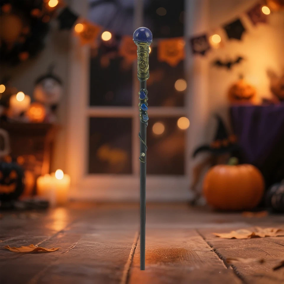 Crystal Stone Magic Wand – Wizard Prop for Halloween, Cosplay & Masquerade Parti Foto 4 de 4