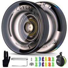 MAGICYOYO K2 Crystal Black Yoyo Professional, Responsive Yoyo for Kids Beginn...